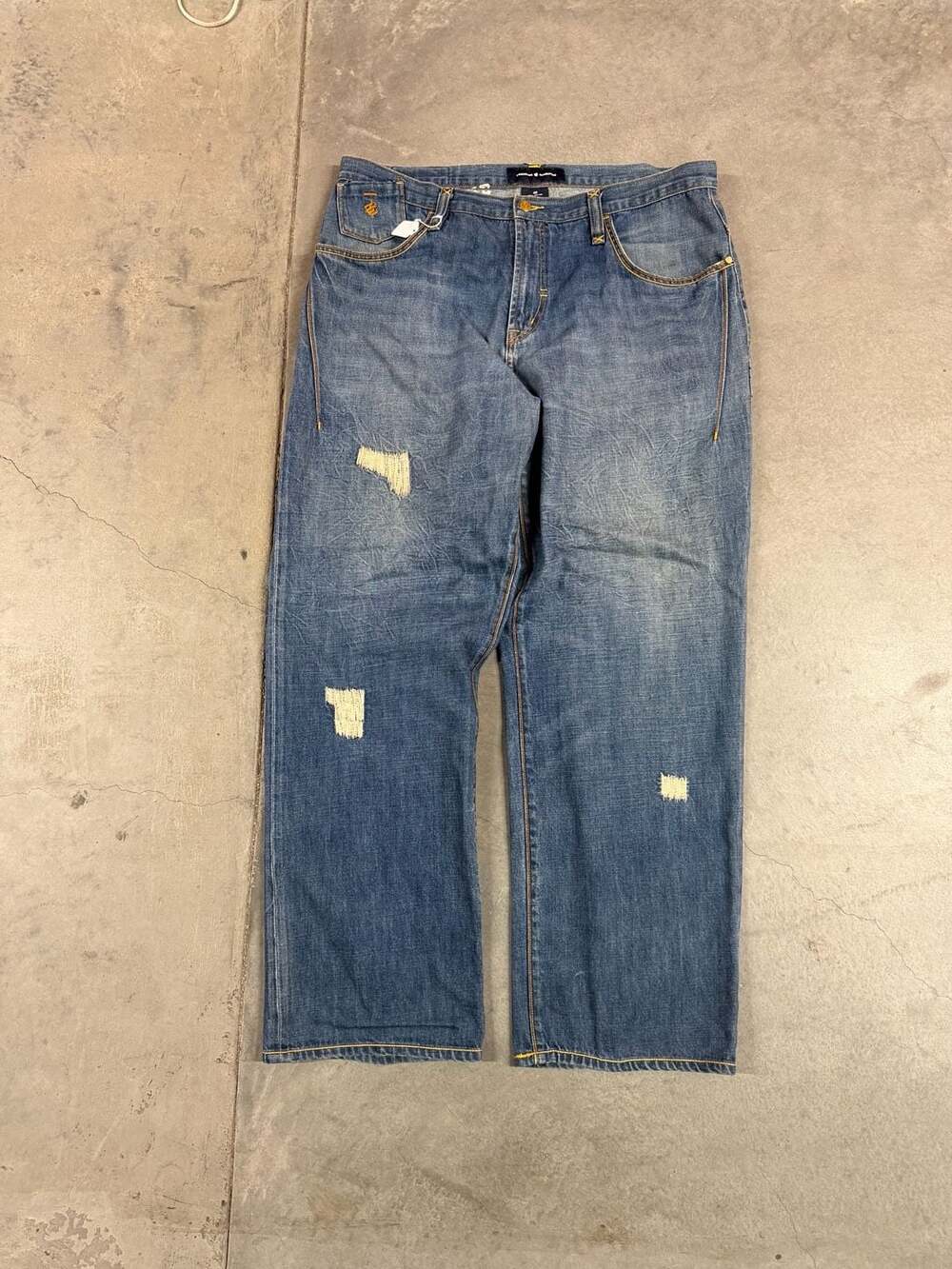 Rocawear Distressed Blue Denim Baggy Jeans Men's Size 40